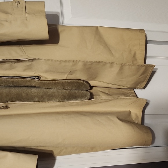 80s Vintage London Fog Maincoats Trench Coat With Removable Liner 46 Long - Picture 2 of 6